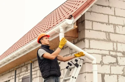 Pose et remplacement de gouttières à Douzains